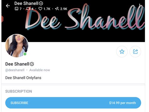 dee shanell onlyfans leak|Dee